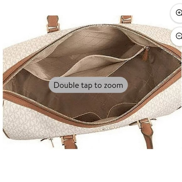 Michael Kors Travel Large Duffle Bag in PVC Signature in vanilla - Picture 4 of 8